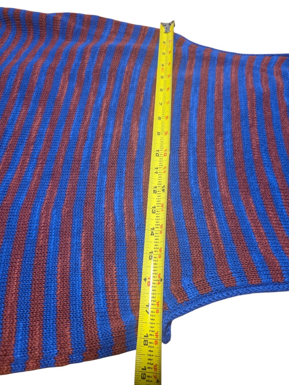Toast Stripe Linen Cotton Knitted Vest VGUC Size L - Picture 7 of 7